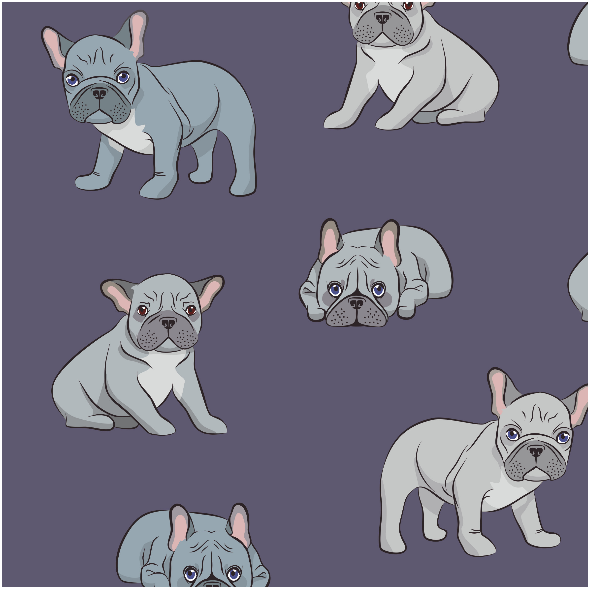 Fabric 9583 | buldożki granat