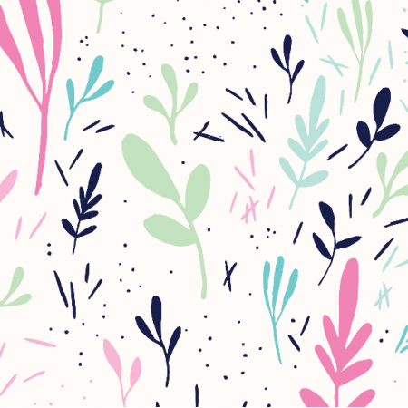 Fabric 9597 | tOSSED LEAVES IN PINK