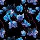 Tkanina 9613 | orchid black
