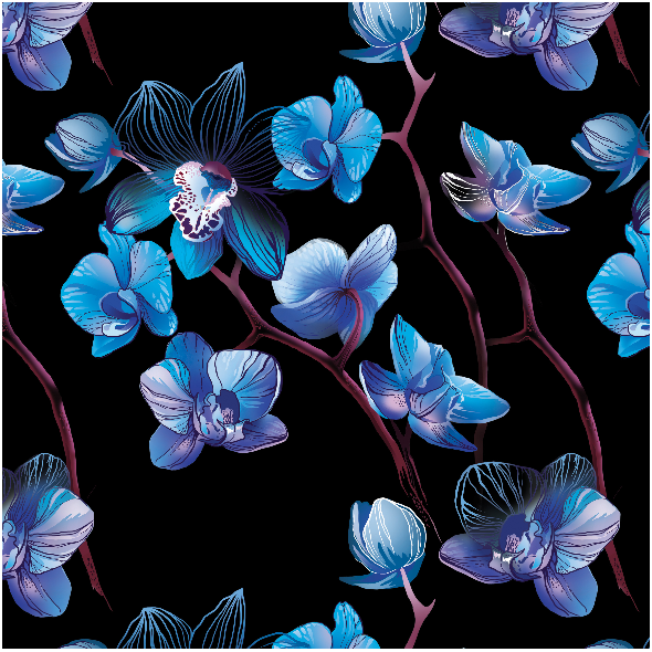 Tkanina 9613 | orchid black