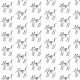 Fabric 9623 | black and white cat