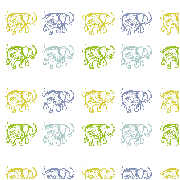 Tkanina 9629 | HAPPY ELEPHANTS0