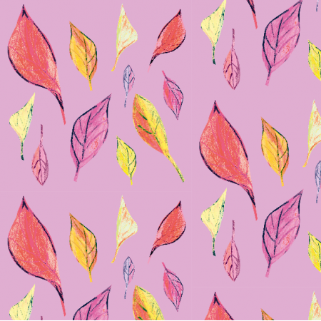 Tkanina 9645 | Pastel Leaves