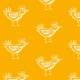 Tkanina 9796 | BIRD - orange