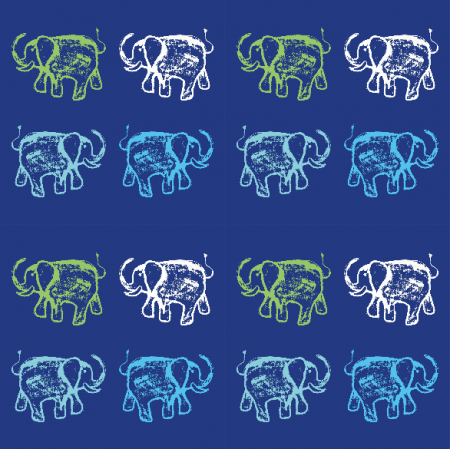 Fabric 9857 | HAPPY ELEPHANTS - 2