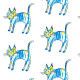 Fabric 9873 | Blue Cat