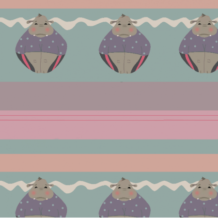 Fabric 9925 | hippo muffins