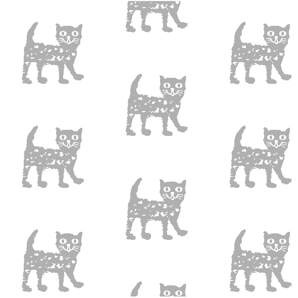 Tkanina 9931 | Happy cat - grey