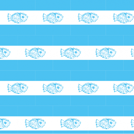 Tkanina 9938 | Fish- blue and white