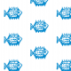 Tkanina 10018 | blue Fish 1