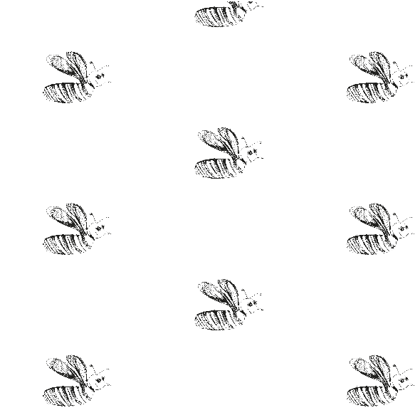 Fabric 10052 | BEE - black and white pattern