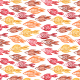 Tkanina 10261 | czerwona i żółta ryba