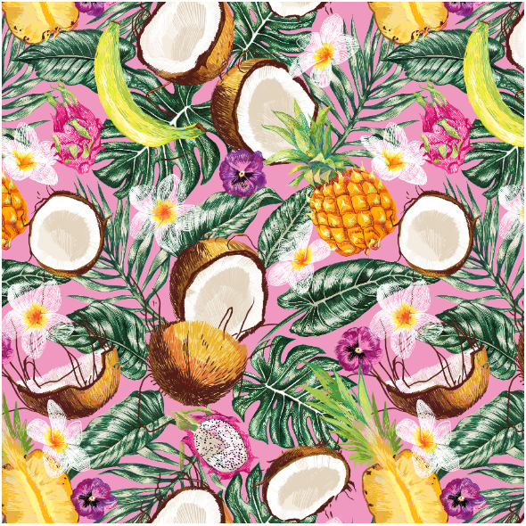 Fabric 10323 | Tropical fruits pink
