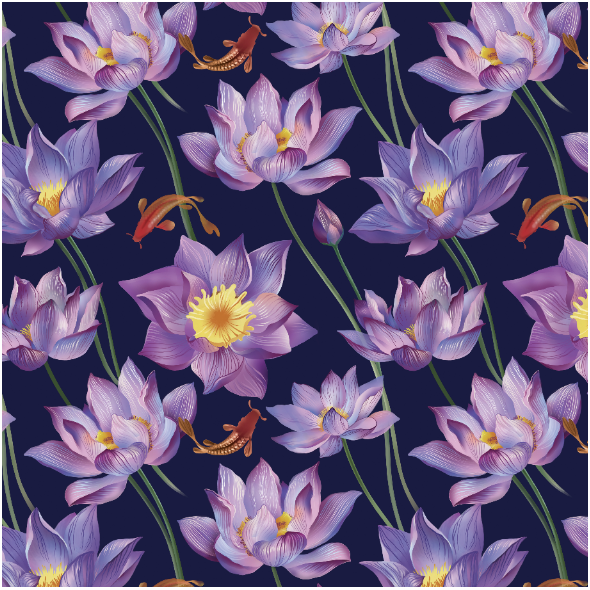 Fabric 10425 | water lily 10