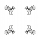 Tkanina 10478 | little bird - BLACK AND WHITE no2