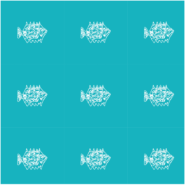 Fabric 10489 | FISHES IN THE OCEAN 2