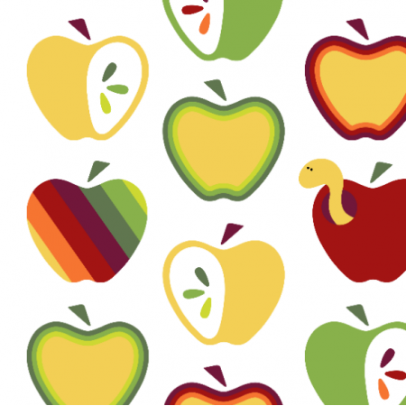 Tkanina 10527 | APPLE TREE - jabłka