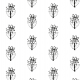 Tkanina 10599 | SUNFLOWER 1 - black and white pattern