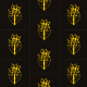 Fabric 10601 | SUNFLOWER 1 - black and YELLOW pattern