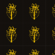 Fabric 10602 | SUNFLOWER 2 - black and YELLOW pattern