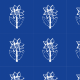 Tkanina 10604 | SUNFLOWER 1  - WHITE AND NAVY BLUE pattern