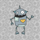 Fabric 10627 | ROBOT Z SERCEM - PILLOW PANEL (35 CM)