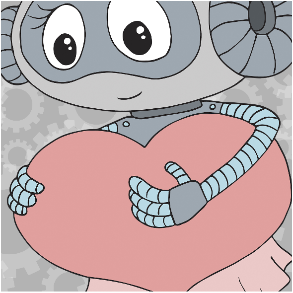 Fabric 10629 | MISS ROBOT - PILLOW PANEL (35 CM)