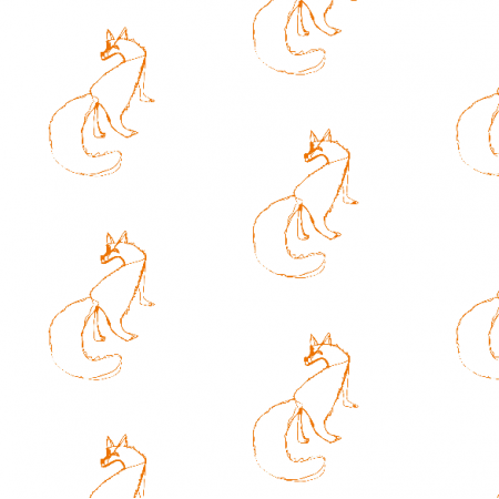 Tkanina 10631 | FOX  2 - white and orange pattern