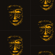 Fabric 10637 | MAsK 2 ORANGE AND BLACK pattern
