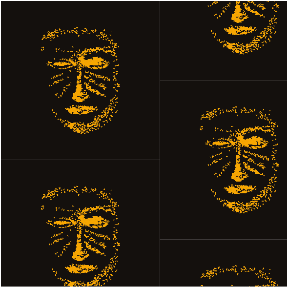 Fabric 10637 | MAsK 2 ORANGE AND BLACK pattern