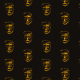 Fabric 10637 | MAsK 2 ORANGE AND BLACK pattern