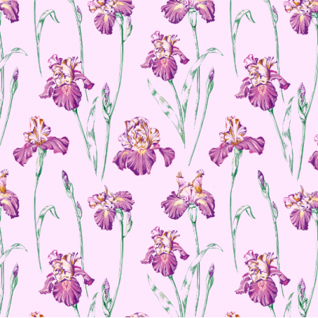 Tkanina 10664 | Irises violet