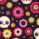 Fabric 10778 | floral skulls