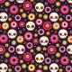 Fabric 10778 | floral skulls