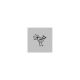 Tkanina 10788 | Little bird  Grey and black pillow