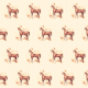 Fabric 10803 | Horse  pattern sepia colour 1