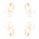 Fabric 10834 | Fox 2 white nad orange pattern
