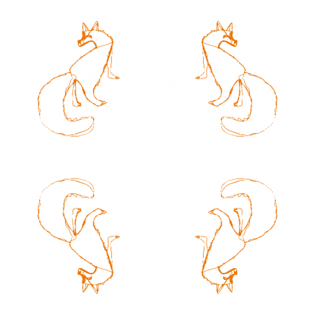 10834 | Fox 2 white nad orange pattern