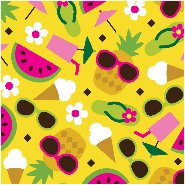 Fabric 10858 | PINEAPPLE WATERMELON ICECREAM