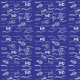 Tkanina 10943 | Fishes in the water 4 - navy blue and white pattern