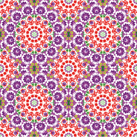 Fabric 10945 | folk mandala purple2