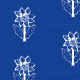 Tkanina 10979 | SUNFlower 2- WHITE AND NAVY BLUE pattern