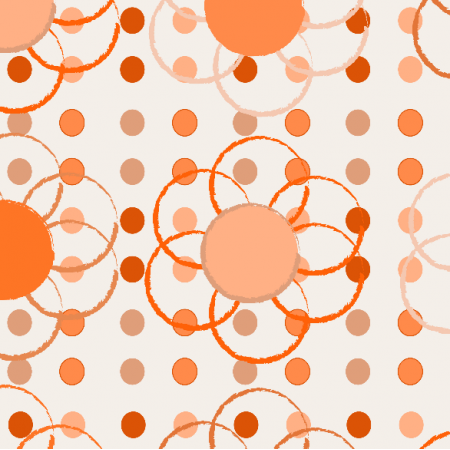 Tkanina 10991 | Orange Flowers