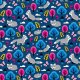 Fabric 11145 | foxes in the oak forest