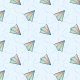Tkanina 11178 | Paper plane blue