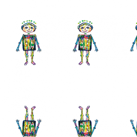 11193 | little robot - colourfull pattern for kids 2