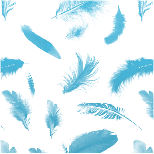 Tkanina 11230 | blue feathers