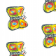 Tkanina 11300 | Colourfull butterfly pattern for kids