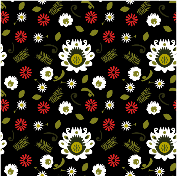 Fabric 11375 | Folk - Oliwkowy