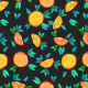 Tkanina 11553 | oranges black